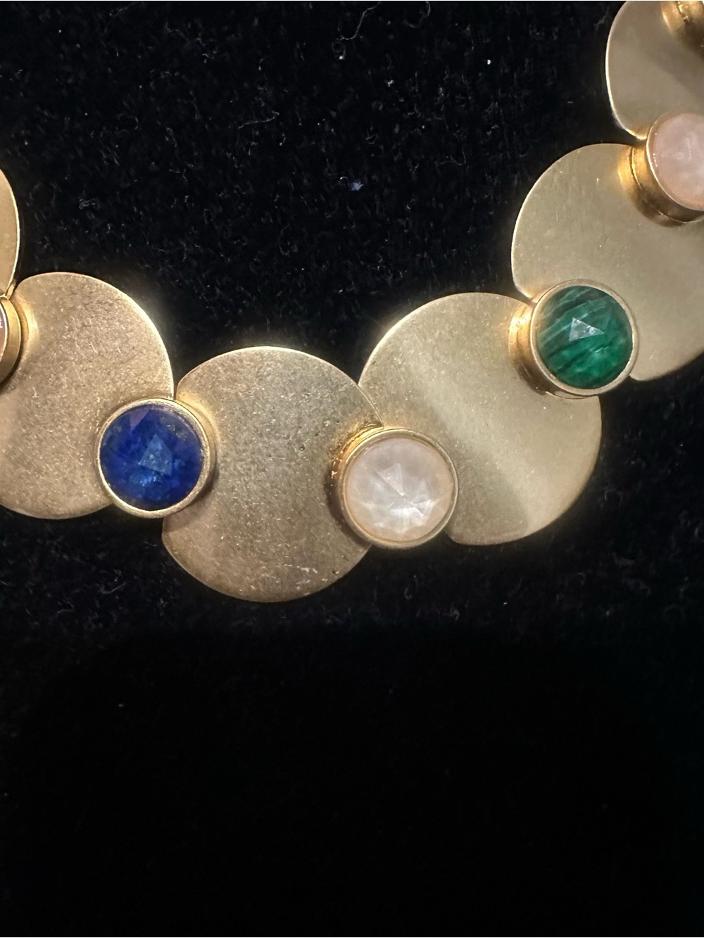 NWT Kate spade Gold-Tone Multistone Disc Necklace - Women Jewelry - Picture 3 of 9